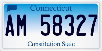 CT license plate AM58327