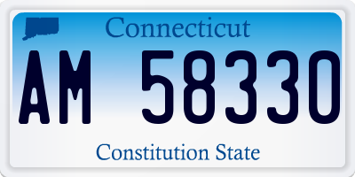 CT license plate AM58330