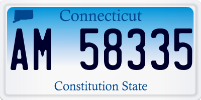 CT license plate AM58335