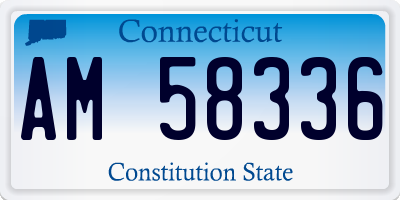 CT license plate AM58336