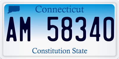 CT license plate AM58340