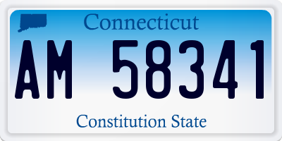CT license plate AM58341