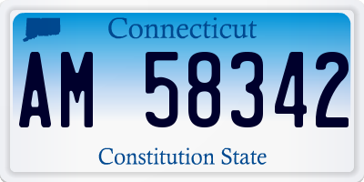 CT license plate AM58342