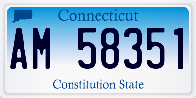 CT license plate AM58351