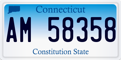 CT license plate AM58358