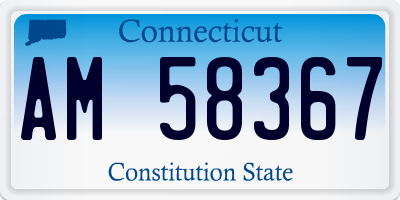 CT license plate AM58367
