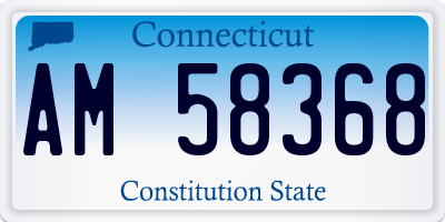 CT license plate AM58368