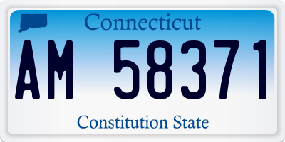 CT license plate AM58371