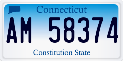 CT license plate AM58374