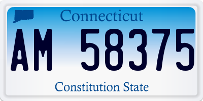 CT license plate AM58375