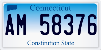 CT license plate AM58376