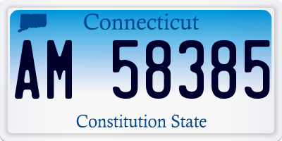 CT license plate AM58385
