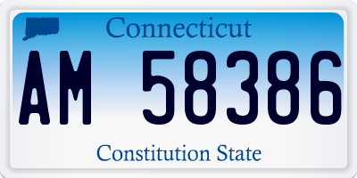 CT license plate AM58386