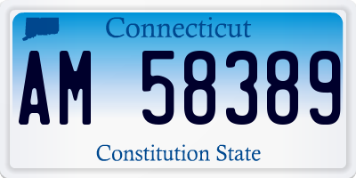 CT license plate AM58389