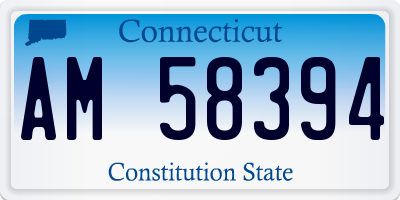 CT license plate AM58394