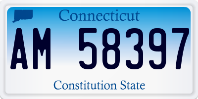 CT license plate AM58397