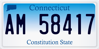 CT license plate AM58417