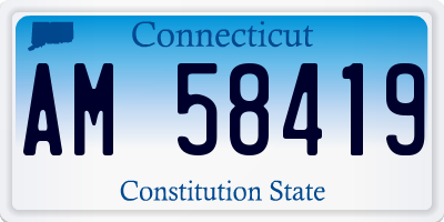 CT license plate AM58419