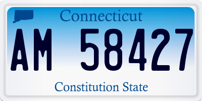CT license plate AM58427
