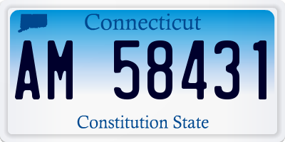 CT license plate AM58431