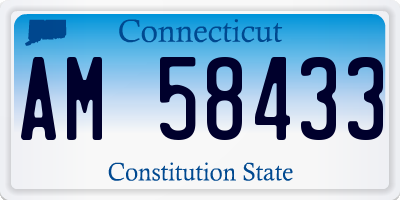 CT license plate AM58433