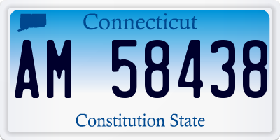 CT license plate AM58438