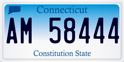 CT license plate AM58444