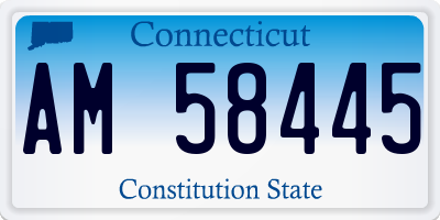 CT license plate AM58445