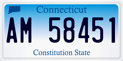 CT license plate AM58451