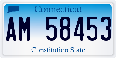 CT license plate AM58453
