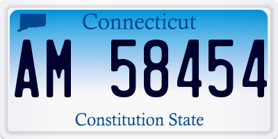 CT license plate AM58454