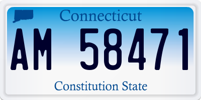 CT license plate AM58471