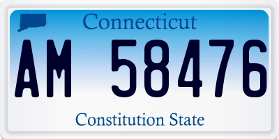 CT license plate AM58476