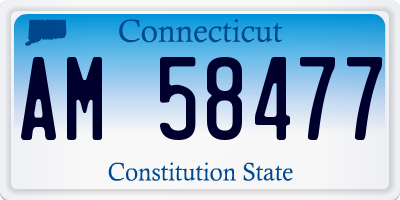CT license plate AM58477