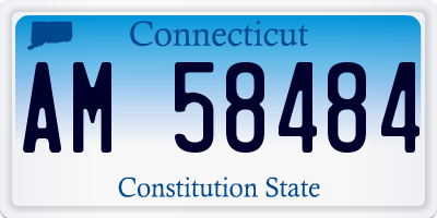 CT license plate AM58484