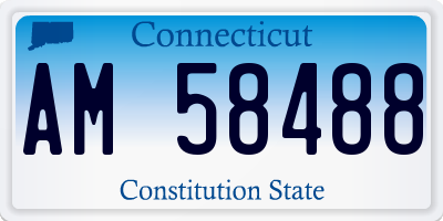 CT license plate AM58488