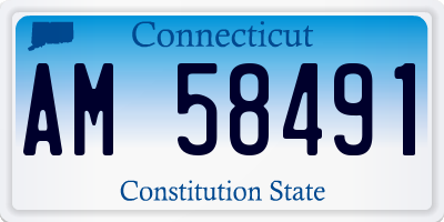 CT license plate AM58491