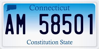 CT license plate AM58501