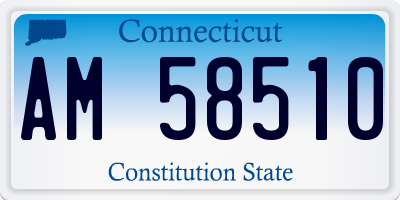 CT license plate AM58510
