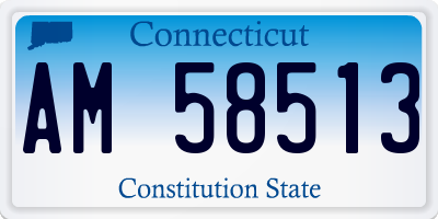 CT license plate AM58513
