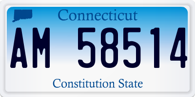CT license plate AM58514