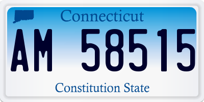 CT license plate AM58515