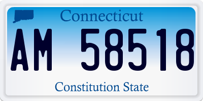 CT license plate AM58518