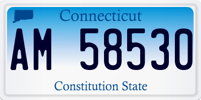 CT license plate AM58530