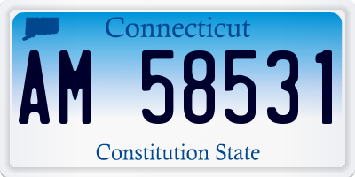 CT license plate AM58531