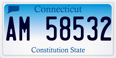 CT license plate AM58532