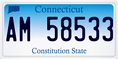 CT license plate AM58533