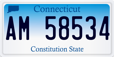 CT license plate AM58534