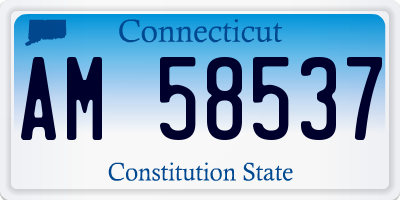 CT license plate AM58537