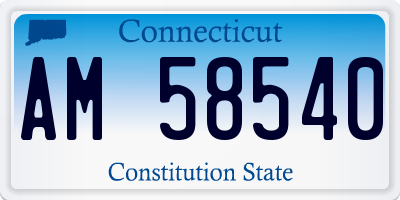 CT license plate AM58540